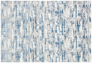 Homeroots 10' Blue And Ivory Abstract Washable Non Skid Area Rug  Polyester 553762