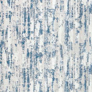 Homeroots 10' Blue And Ivory Abstract Washable Non Skid Area Rug  Polyester 553762