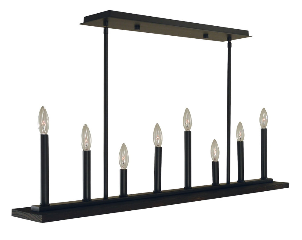 Framburg 8-light Matte Black Industria Island Chandelier - Modern Elegance To Illuminate Your Space Beautifully Matte Black Metal 5538 Mblack