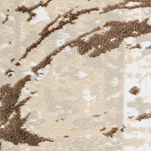 Homeroots 5' X 8' Beige And Gold Abstract Area Rug  Polyester 553830