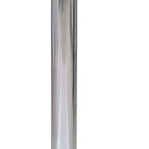 HomeRoots 24" Sleek White and Silver Rounded Wood Bar Table for Stylish Dining in Restaurants & Bars 553863