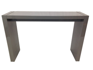 HomeRoots 60" Gray Rectangular Wood Bar Table - Sleek Modern Design, High-Gloss Finish, Seats 4-6 Comfortably 553864