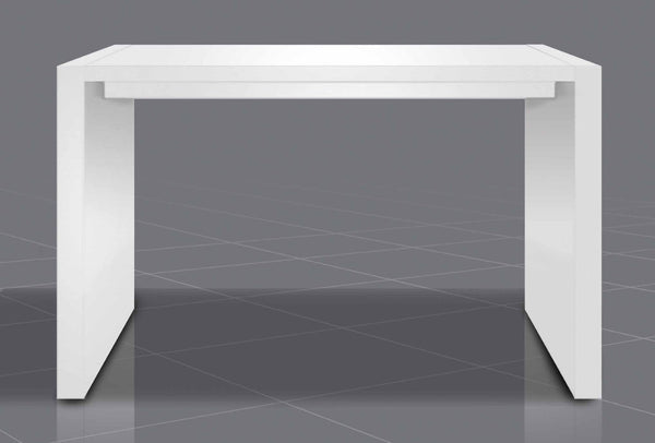 HomeRoots 60" White Rectangular Bar Table - Modern High-Top Design for Home & Commercial Use, Seats 4-6 553866