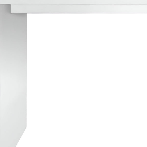 HomeRoots 60" White Rectangular Bar Table - Modern High-Top Design for Home & Commercial Use, Seats 4-6 553866