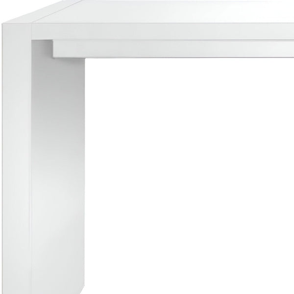 HomeRoots 60" White Rectangular Bar Table - Modern High-Top Design for Home & Commercial Use, Seats 4-6 553866