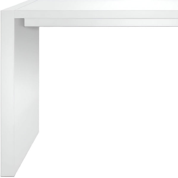 HomeRoots 60" White Rectangular Bar Table - Modern High-Top Design for Home & Commercial Use, Seats 4-6 553866