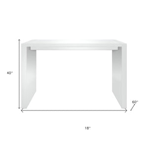 HomeRoots 60" White Rectangular Bar Table - Modern High-Top Design for Home & Commercial Use, Seats 4-6 553866
