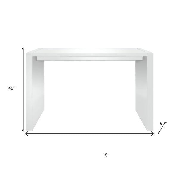 HomeRoots 60" White Rectangular Bar Table - Modern High-Top Design for Home & Commercial Use, Seats 4-6 553866