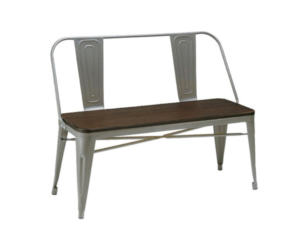 HomeRoots 40" Industrial Metal and Solid Wood Dining Bench – Stylish, Durable Seating for Modern Spaces 553871