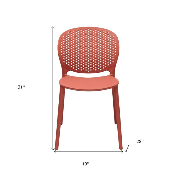 Set of 4 Heavy Duty Stackable Plastic Dining Side Chairs for Modern Everyday Comfort