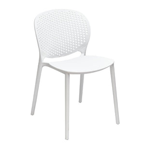 Set of 4 Heavy Duty Stackable Plastic Dining Side Chairs for Modern Everyday Comfort