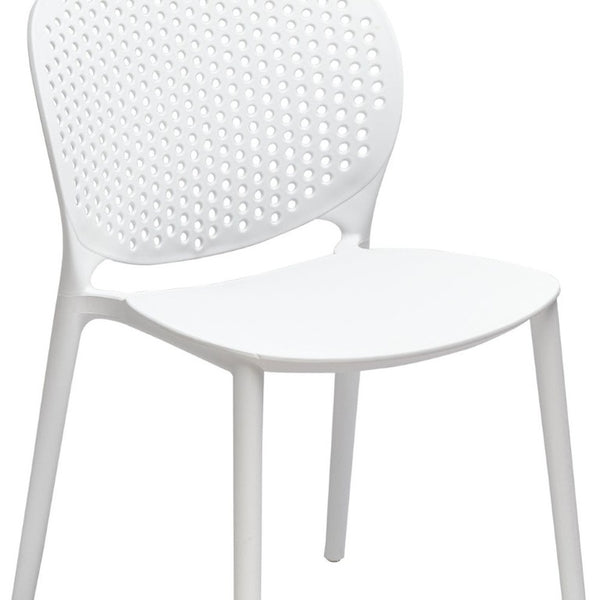 Set of 4 Heavy Duty Stackable Plastic Dining Side Chairs for Modern Everyday Comfort