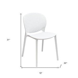 Set of 4 Heavy Duty Stackable Plastic Dining Side Chairs for Modern Everyday Comfort