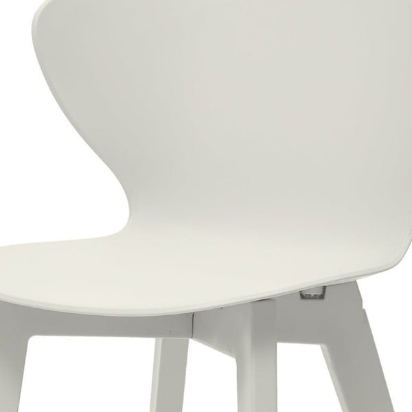 Set of 4 Heavy Duty Stackable Plastic Dining Side Chairs for Modern Everyday Comfort