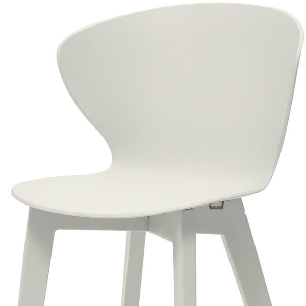 Set of 4 Heavy Duty Stackable Plastic Dining Side Chairs for Modern Everyday Comfort