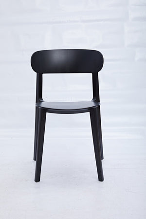 HomeRoots Set of Four Stylish Black Heavy-Duty Plastic Dining Chairs for Versatile Home and Office Use 553939