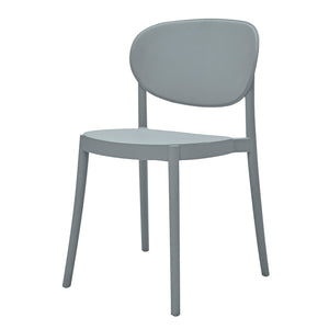 HomeRoots Set of Four Gray Heavy-Duty Plastic Side Chairs for Dining, Living Spaces—Stylish & Easy to Maintain 553945