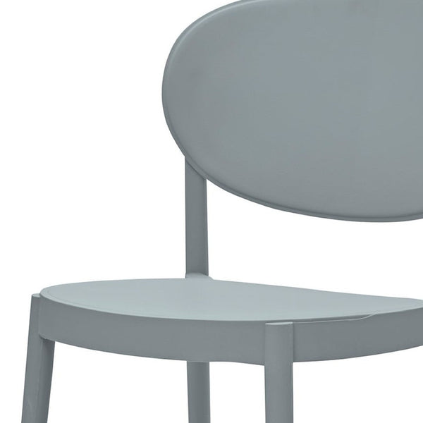 HomeRoots Set of Four Gray Heavy-Duty Plastic Side Chairs for Dining, Living Spaces—Stylish & Easy to Maintain 553945