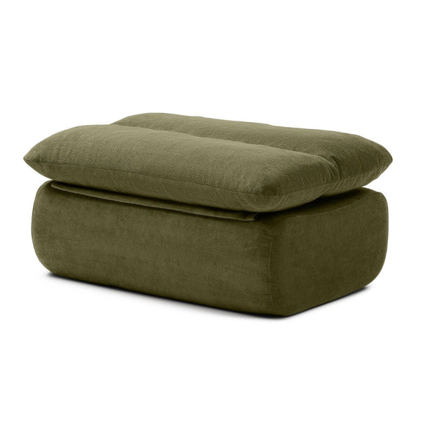 English Elm 32" Tufted Foam Chaise Lounge with Matching Ottoman for Adults Bedroom Living Room Green W1117P436366