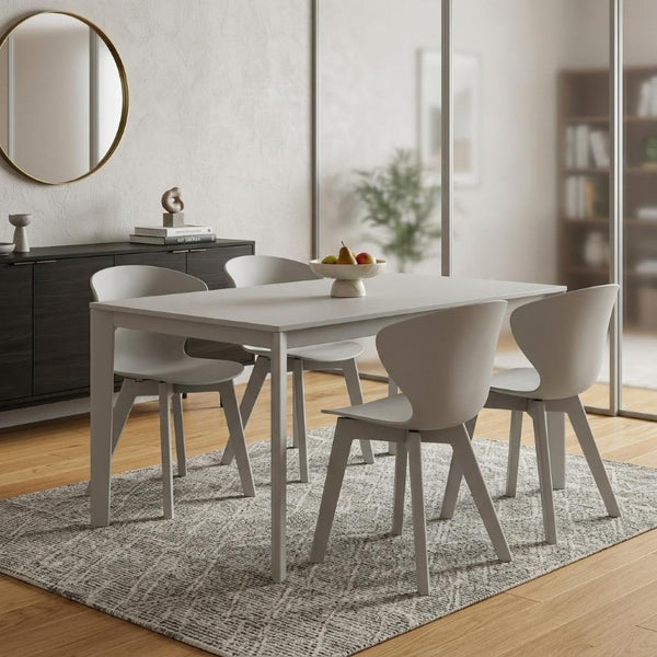 Set of 4 Heavy Duty Stackable Plastic Dining Side Chairs for Modern Everyday Comfort