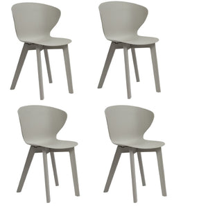 Set of 4 Heavy Duty Stackable Plastic Dining Side Chairs for Modern Everyday Comfort