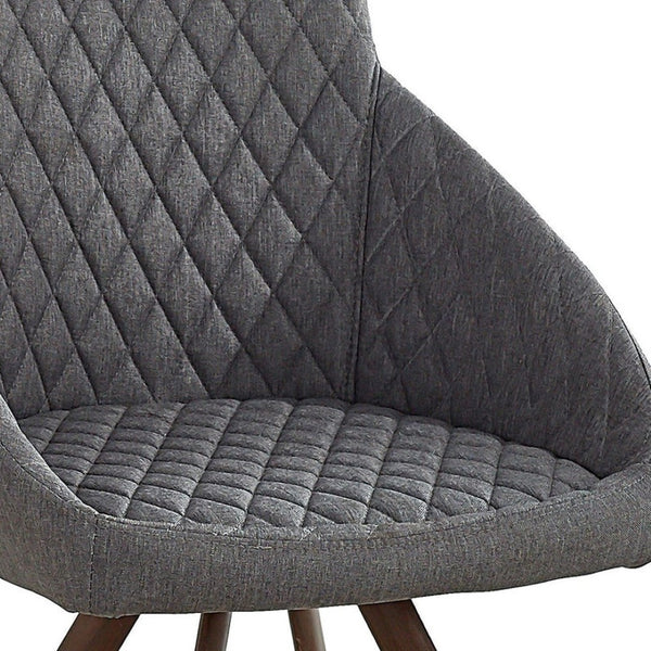 HomeRoots Set of Two Stylish Tufted Gray and Brown Dining Arm Chairs for Comfort and Versatile Home Decor 553999