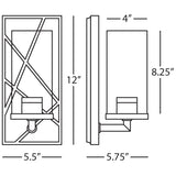 Robert Abbey Michael Berman Bond Wall Sconce Driftwood Oak Wood Finish with Blackened Nickel Accents Clear Glass Shade