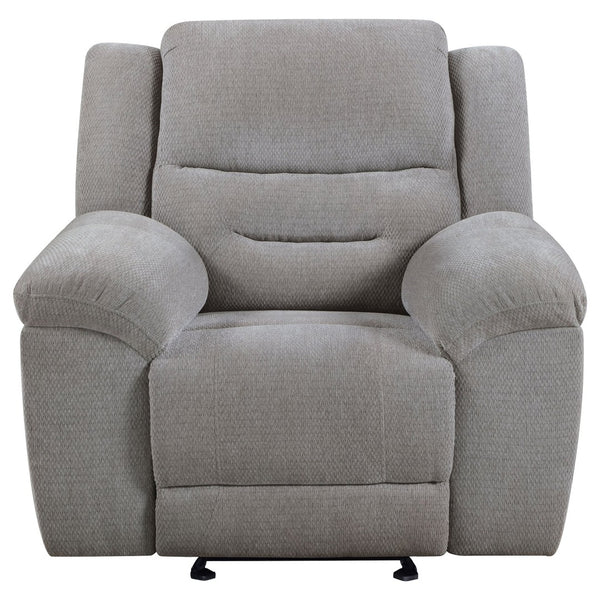 English Elm Sebring Chenille Glider Recliner with Pillowtop Arms for Living Room Comfort B062P441331
