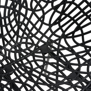 English Elm Christopher Knight Home® - Neiman Outdoor Dining Chair Set of 2 with Weather-Resistant Iron Frame and Perforated Diamond Design Black N775P256374B