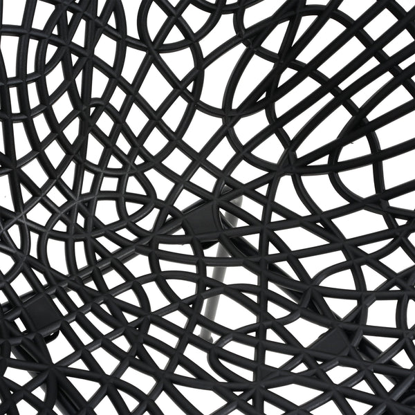 English Elm Christopher Knight Home® - Neiman Outdoor Dining Chair Set of 2 with Weather-Resistant Iron Frame and Perforated Diamond Design Black N775P256374B