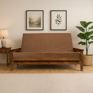 English Elm Memory Foam Infused Futon Mattress Full Xl – Plush, Washable Cover, Thick & Foldable Sofa Bed Cushion B181P351987