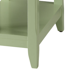 English Elm Light Green Mid-Century Accent Table with Drawer & Shelf, Compact Storage for Small Spaces, Stylish Stability B062P185682