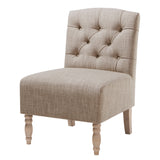 Madison Park Lola Transitional Tufted Armless Chair FPF18-0172 Beige