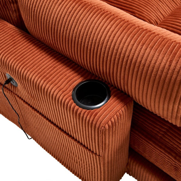 English Elm United Cozy Cloud Sleeper Sofa & Chaise Lounge Chair With Usb, Cup Holders & Adjustable Backrest W1568S00164-GIGA