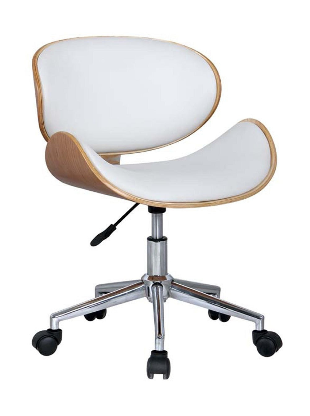 HomeRoots Brown Adjustable Height Swivel Office Chair – Stylish Comfort with 360° Rollers & Durable Design 554033