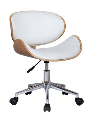 HomeRoots Brown Adjustable Height Swivel Office Chair – Stylish Comfort with 360° Rollers & Durable Design 554033