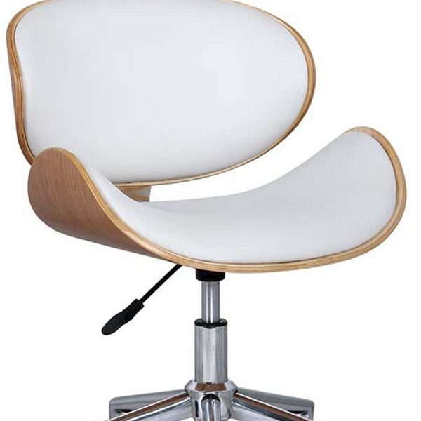 HomeRoots Brown Adjustable Height Swivel Office Chair – Stylish Comfort with 360° Rollers & Durable Design 554033