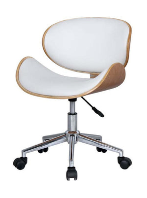 HomeRoots Brown Adjustable Height Swivel Office Chair – Stylish Comfort with 360° Rollers & Durable Design 554033