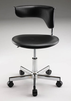 HomeRoots Black Adjustable Height Swivel Rolling Conference Chair - Modern Ergonomic Comfort & Style 554041