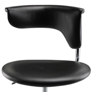 HomeRoots Black Adjustable Height Swivel Rolling Conference Chair - Modern Ergonomic Comfort & Style 554041