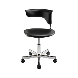 HomeRoots Black Adjustable Height Swivel Rolling Conference Chair - Modern Ergonomic Comfort & Style 554041