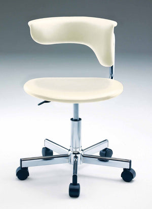 HomeRoots White Faux Leather Swivel Rolling Conference Chair - Adjustable Height, Stylish Design & Comfort 554043
