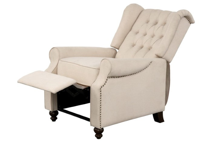 Homeroots 31" Beige Microfiber Manual Club Recliner - Luxurious Comfort, Stylish Design For Every Décor!   554182