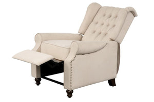 Homeroots 31" Beige Microfiber Manual Club Recliner - Luxurious Comfort, Stylish Design For Every Décor!   554182
