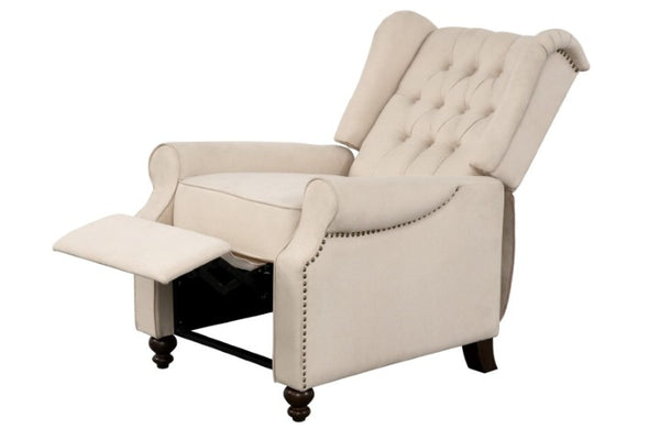 Homeroots 31" Beige Microfiber Manual Club Recliner - Luxurious Comfort, Stylish Design For Every Décor!   554182