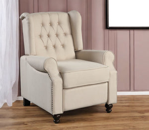 Homeroots 31" Beige Microfiber Manual Club Recliner - Luxurious Comfort, Stylish Design For Every Décor!   554182