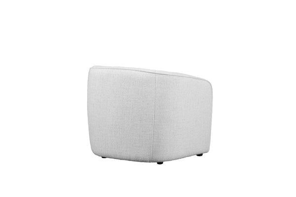 HomeRoots 32" Off White Fabric Barrel Club Chair - Modern Elegance for Living Rooms, Offices & Hospitality Spaces 554187