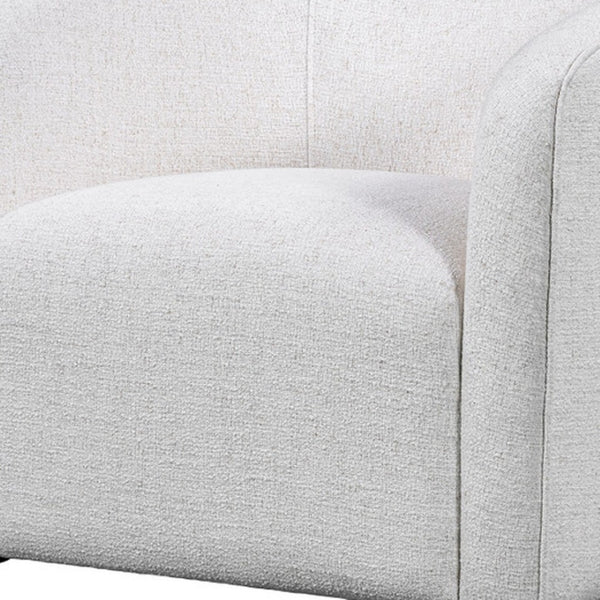 HomeRoots 32" Off White Fabric Barrel Club Chair - Modern Elegance for Living Rooms, Offices & Hospitality Spaces 554187