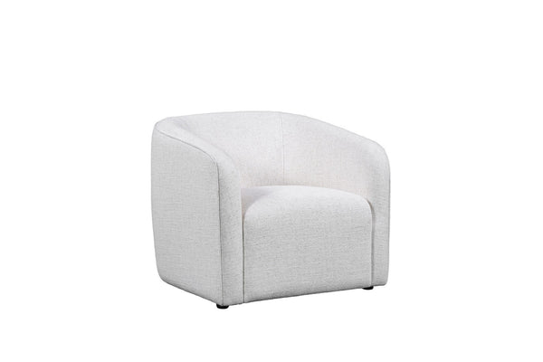 HomeRoots 32" Off White Fabric Barrel Club Chair - Modern Elegance for Living Rooms, Offices & Hospitality Spaces 554187