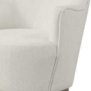 HomeRoots 27" Off White Fabric Swivel Barrel Chair - Stylish, Comfortable Accent for Modern Living Spaces & More 554188